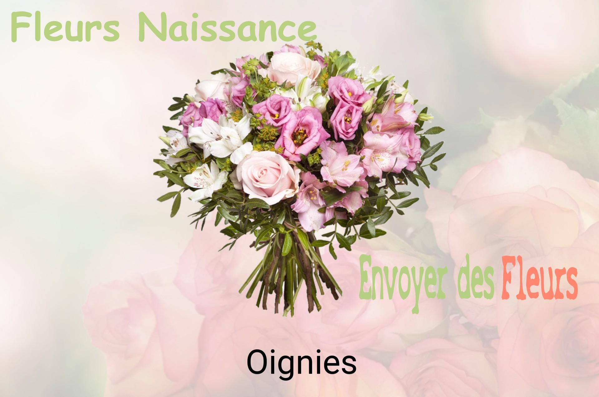 Bouquet de fleurs de naissance livré à Oignies